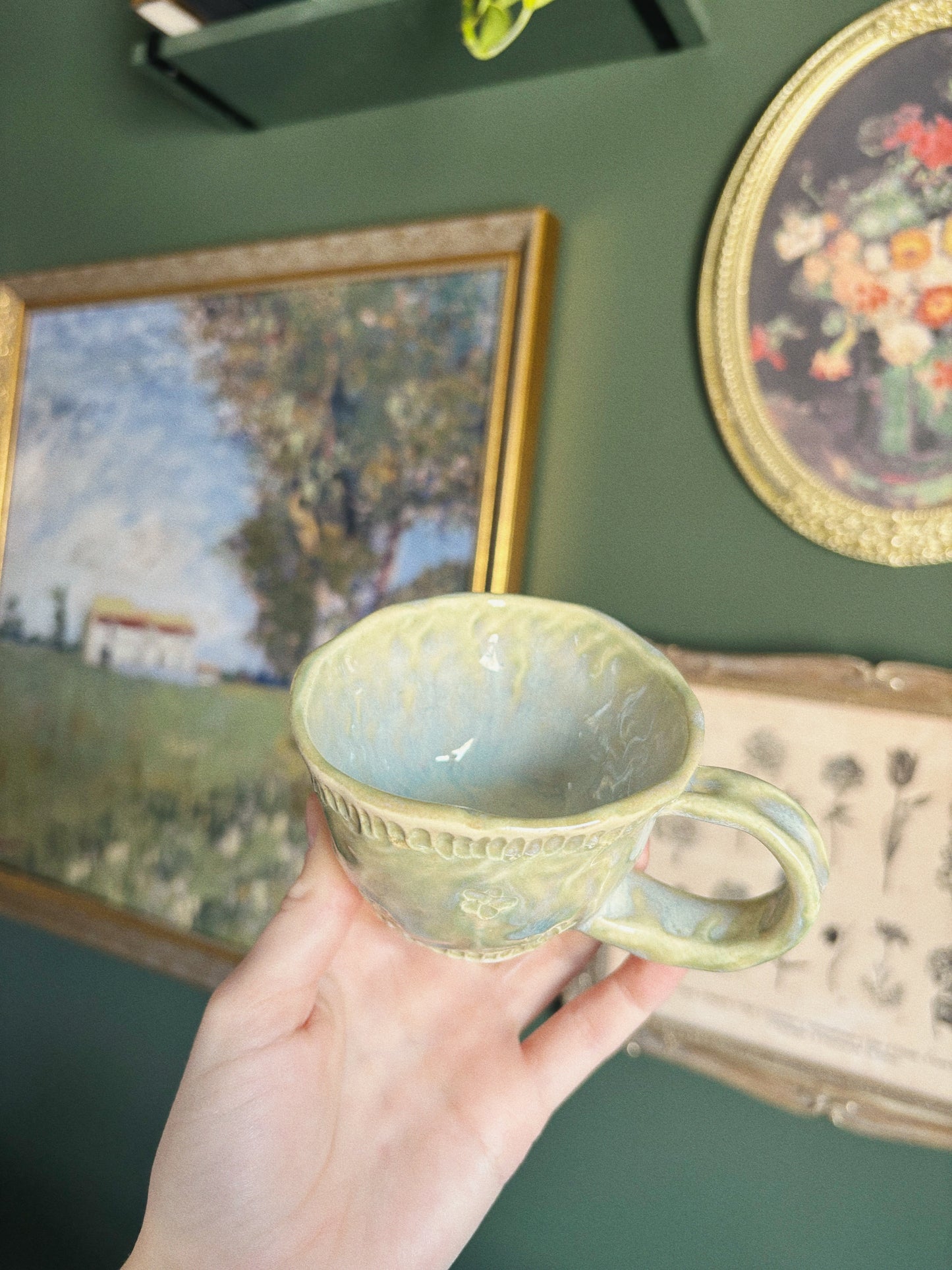Green Flower Espresso Cup