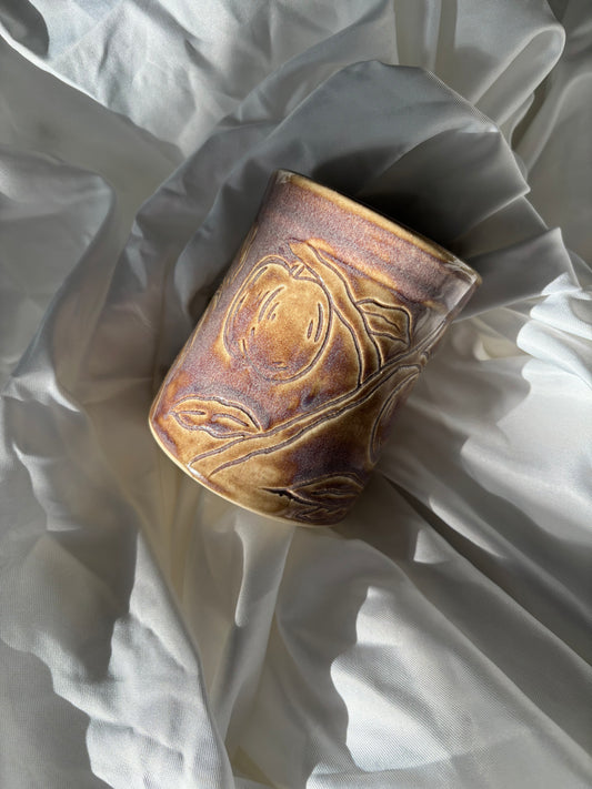 Carved Peach Mug