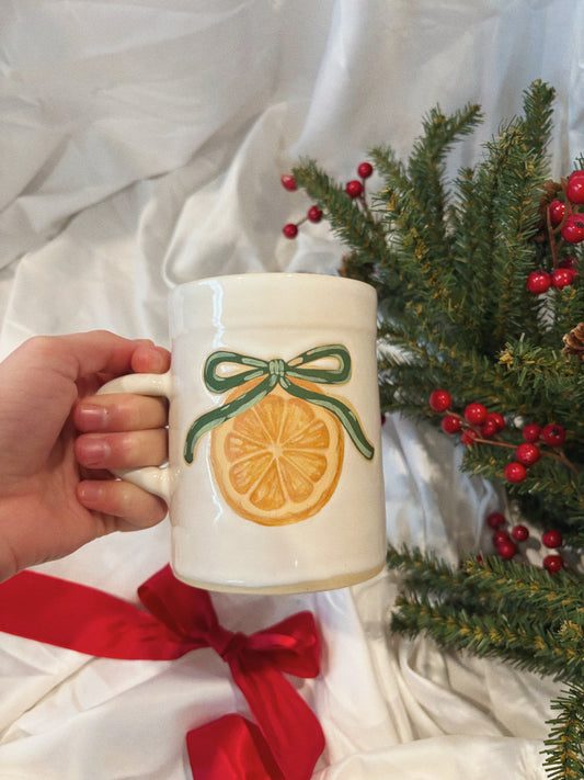 Orange & Ribbon Mug