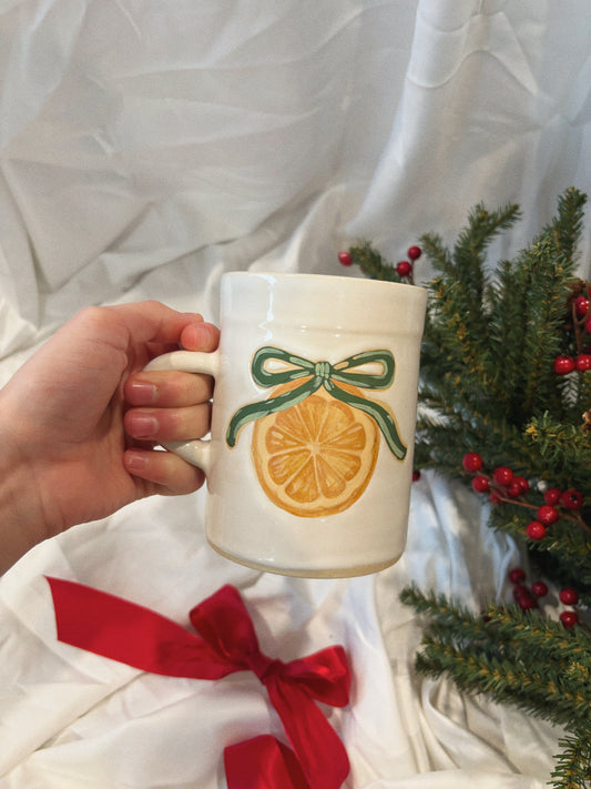 Orange & Ribbon Mug