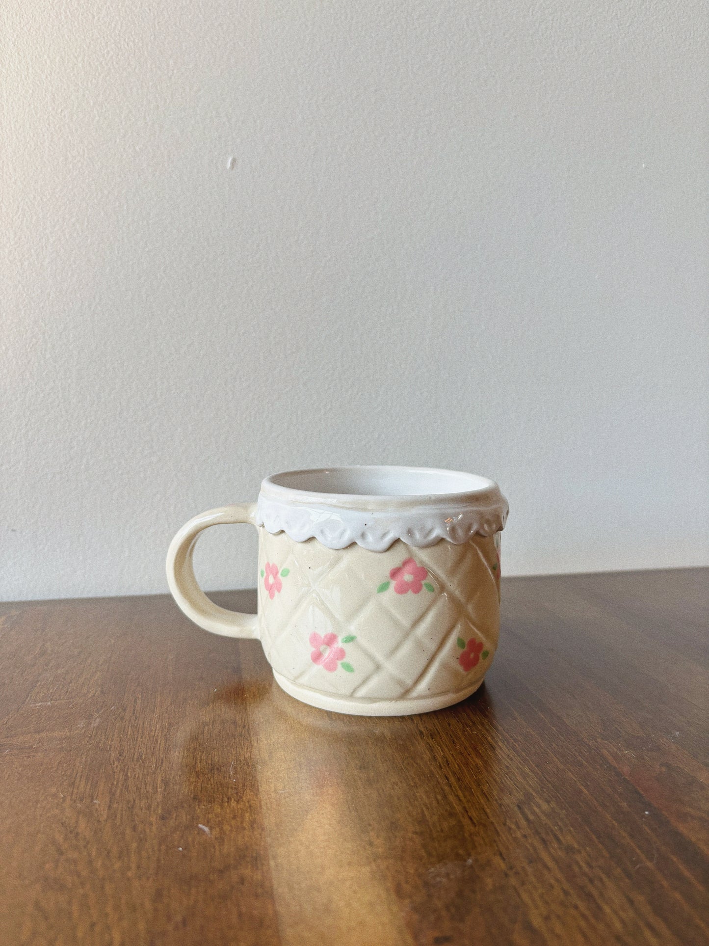 Quilted Floral Mug