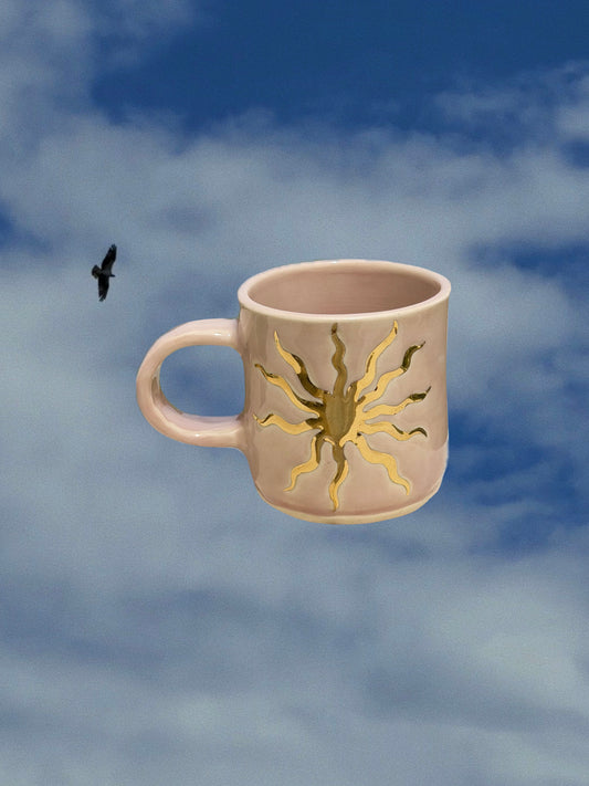 Pink Sunburst Mug