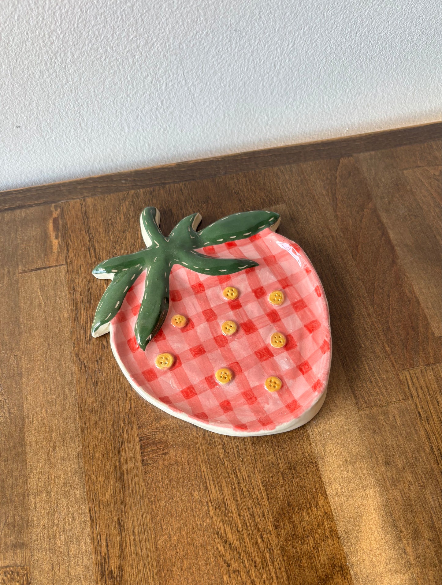 Quilted Strawberry Trinket Dish